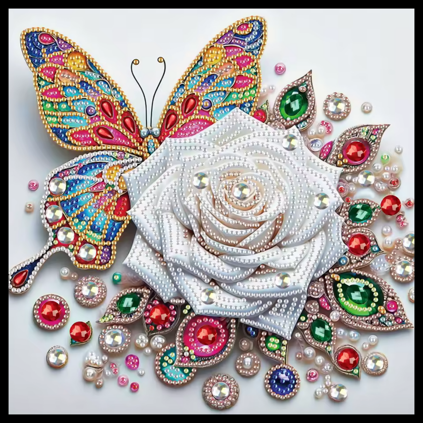 ROSE BUTTERFLY DIAMOND PAINTING KIT - PARTIAL/SPECIAL 12x12 (Copy)