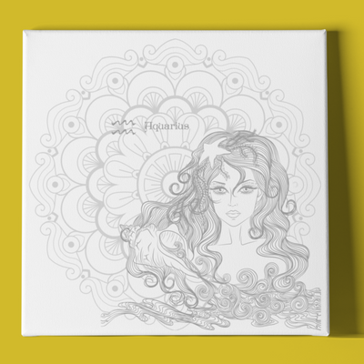 AQUARIUS WOMAN AND MANDALA