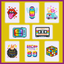 EASY RETRO MIX DIAMOND PAINTING KIT - 8 DESIGNS ON 5x7 CANVAS