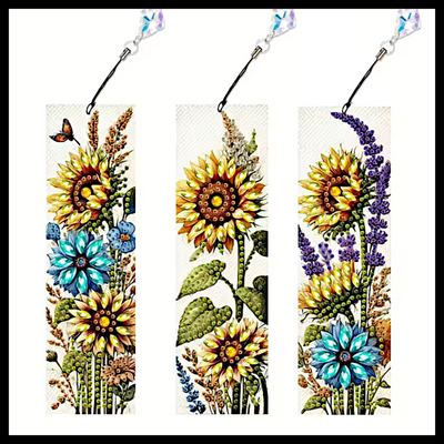 3 SET SUNFLOWER BOOKMARKS DIAMOND PAINTING KIT