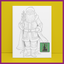 PREDRAWN CANVAS PANEL PAINT KIT GOTHIC OLD WORLD SANTA