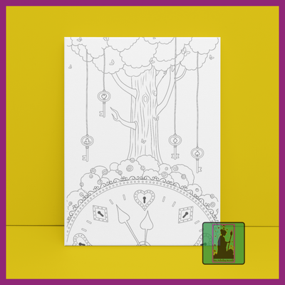 CLOCK & KEY TREE PREDRAWN CANVAS PANEL