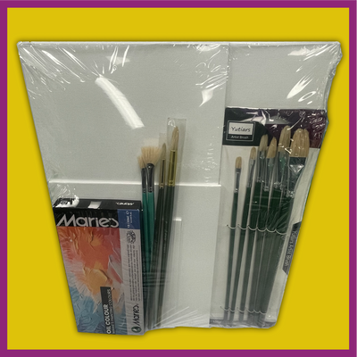 BUNDLE SET - MARIE'S OIL PAINT AND CANVAS PANELS