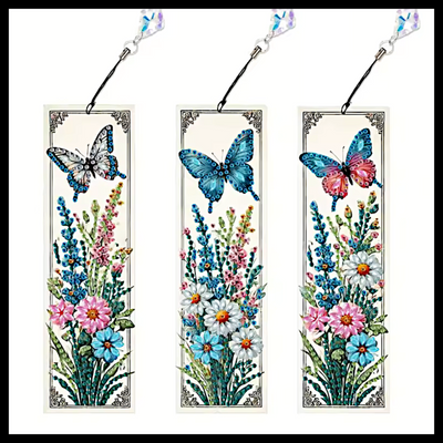 3 SET BUTTERFLY BOOKMARKS DIAMOND PAINTING KIT