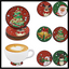 RED & GREEN XMAS MIX COASTER SET DIAMOND PAINTING KIT - 6 SET