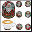 SANTA CLAUS MIX COASTER SET DIAMOND PAINTING KIT - 6 SET