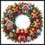 GINGERBREAD WREATH DIAMOND PAINTING KIT - PARTIAL/SPECIAL 12x12