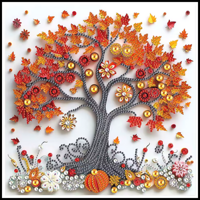 MAPLE TREE DIAMOND PAINTING KIT - PARTIAL/SPECIAL 12x12