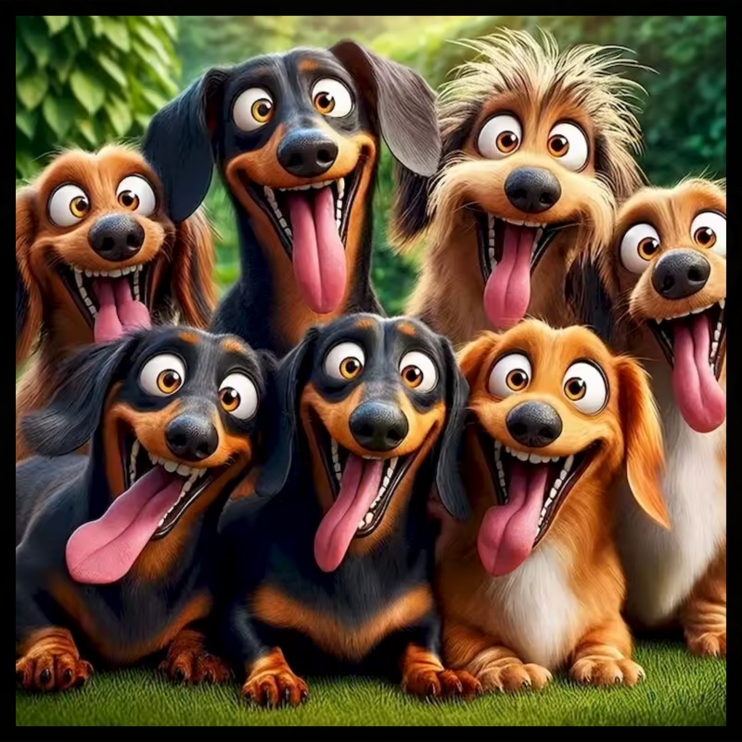 HAPPY DOGS DIAMOND PAINTING KIT - FULL 16x16