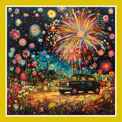 TOWN FIREWORKS PAINT BY NUMBER