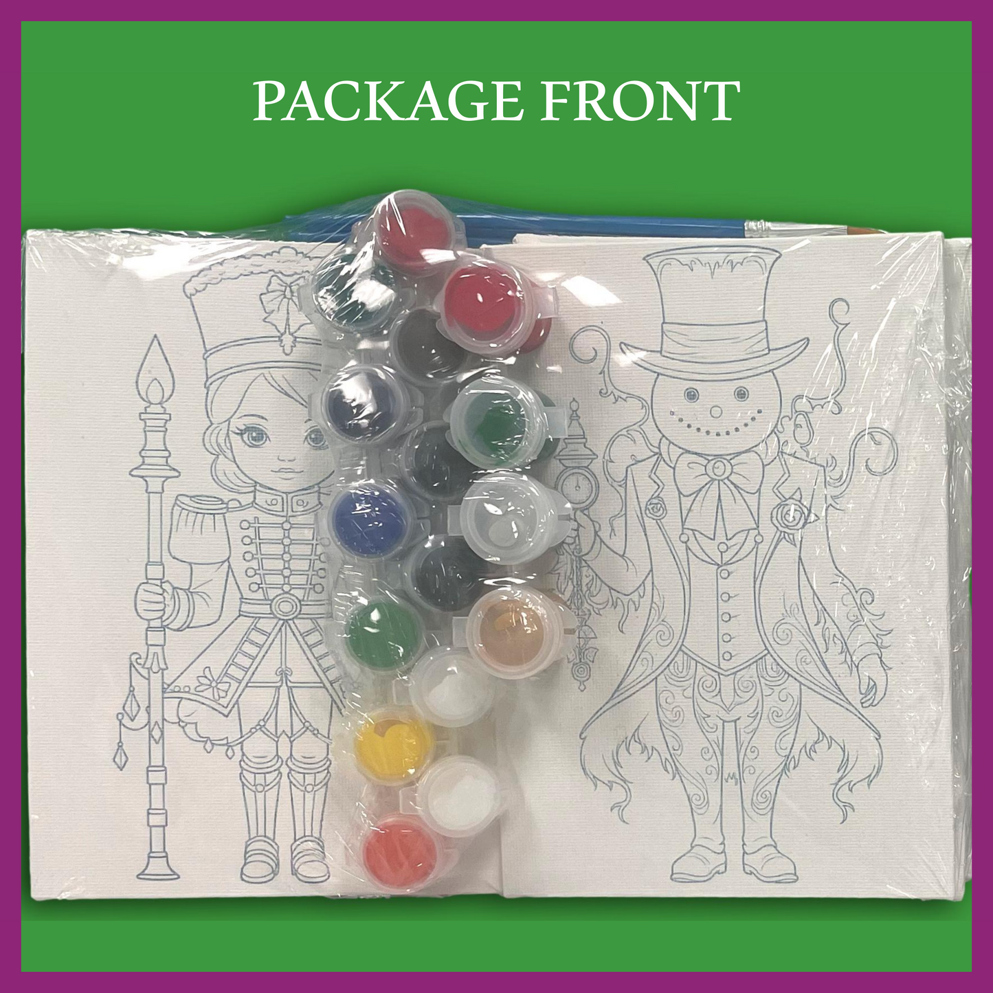 CHRISTMAS 5 CANVAS PANEL PAINT SET