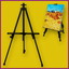 BLACK METAL TRAVEL EASEL - ADJUSTABLE FOR STANDING OR TABLETOP