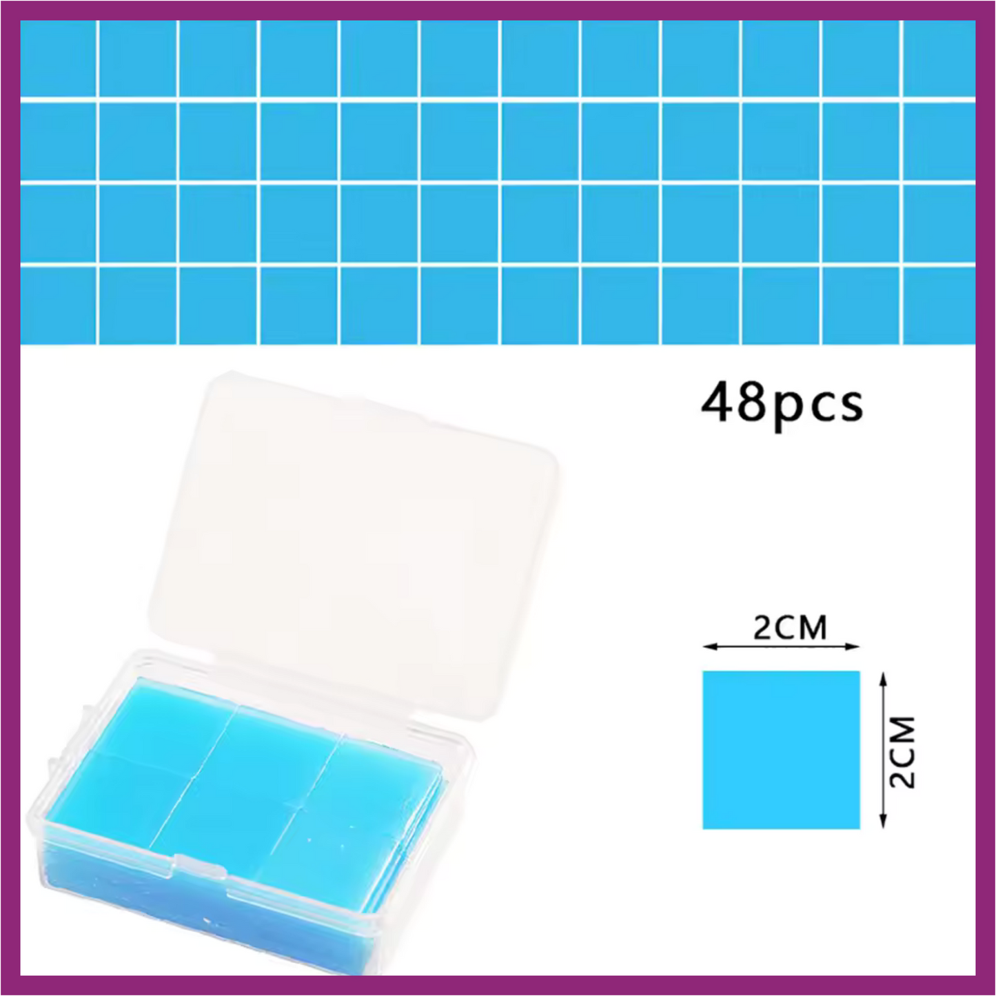 48 SQUARES OF WAX FOR DIAMOND PAINTING IN A CLEAR CASE
