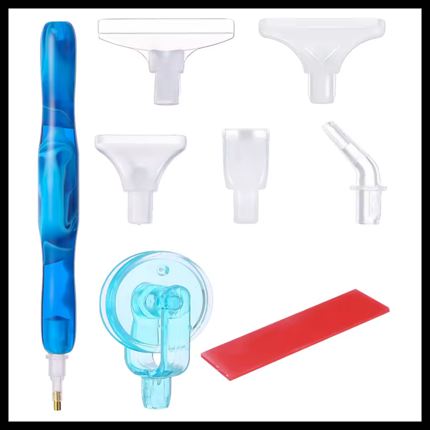 PEN FOR DIAMOND DRILLS WITH 6 ATTACHMENTS AND WAX