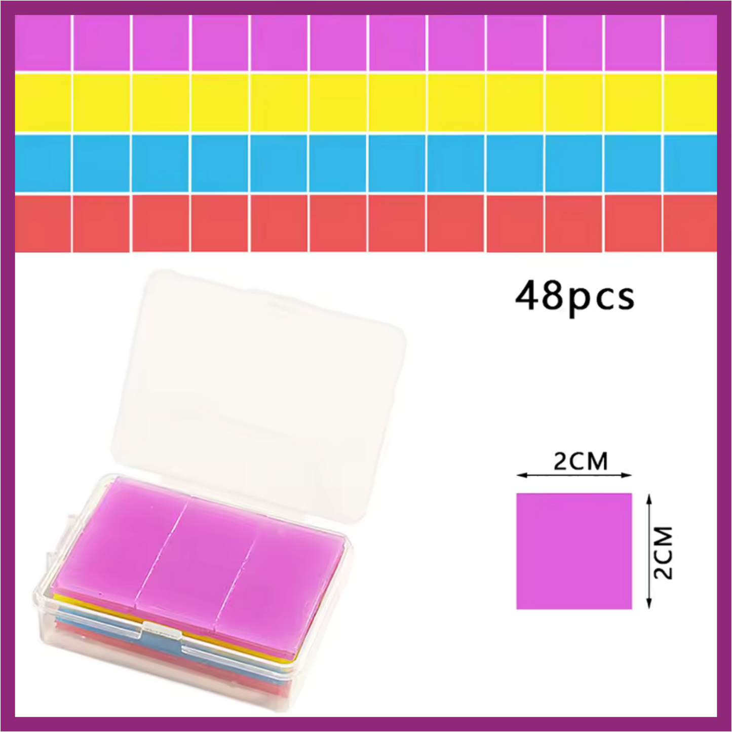 48 SQUARES OF WAX FOR DIAMOND PAINTING IN A CLEAR CASE