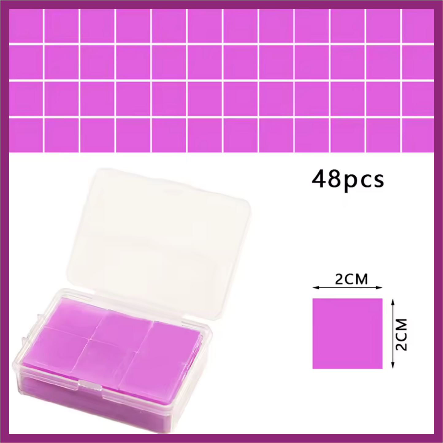 48 SQUARES OF WAX FOR DIAMOND PAINTING IN A CLEAR CASE
