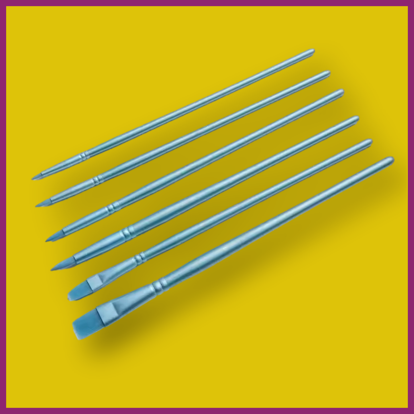 6PC SOFT NYLON WATERCOLOR BRUSH SET