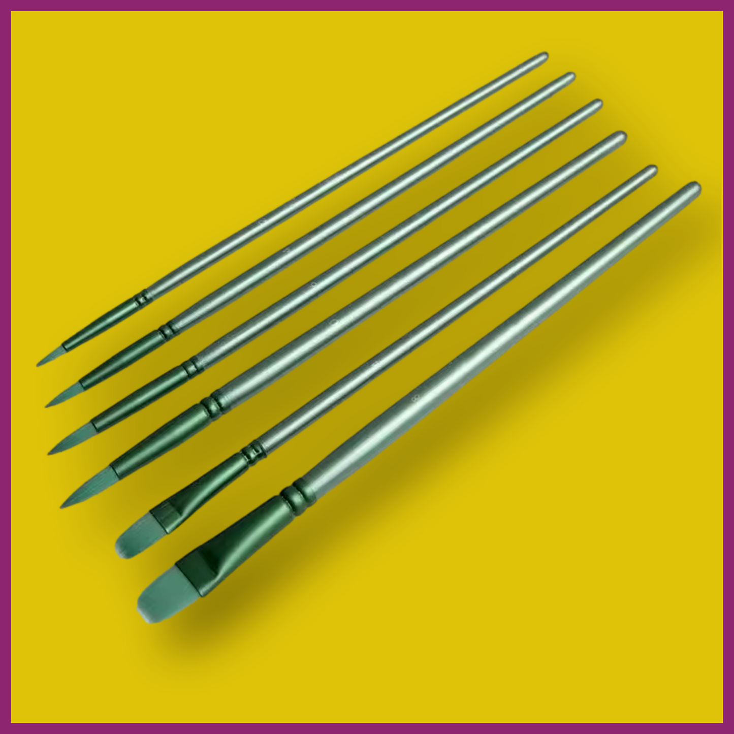 6PC SOFT NYLON WATERCOLOR BRUSH SET