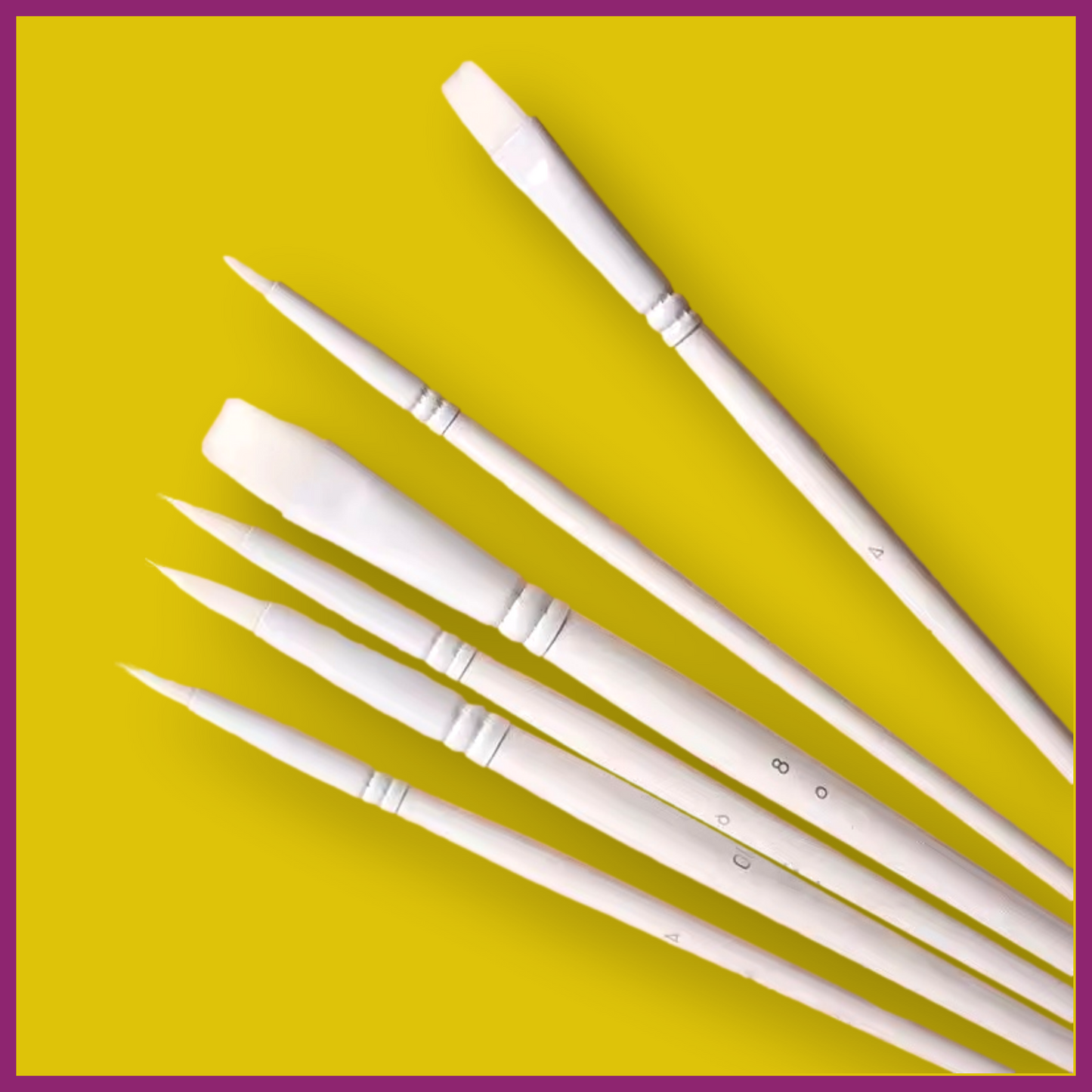 6PC SOFT NYLON WATERCOLOR BRUSH SET