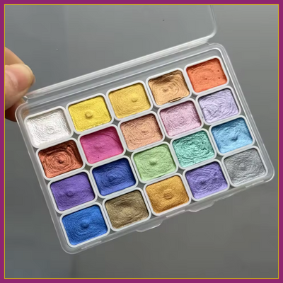 20 COLORS MINI WATERCOLOR PAINT PANS