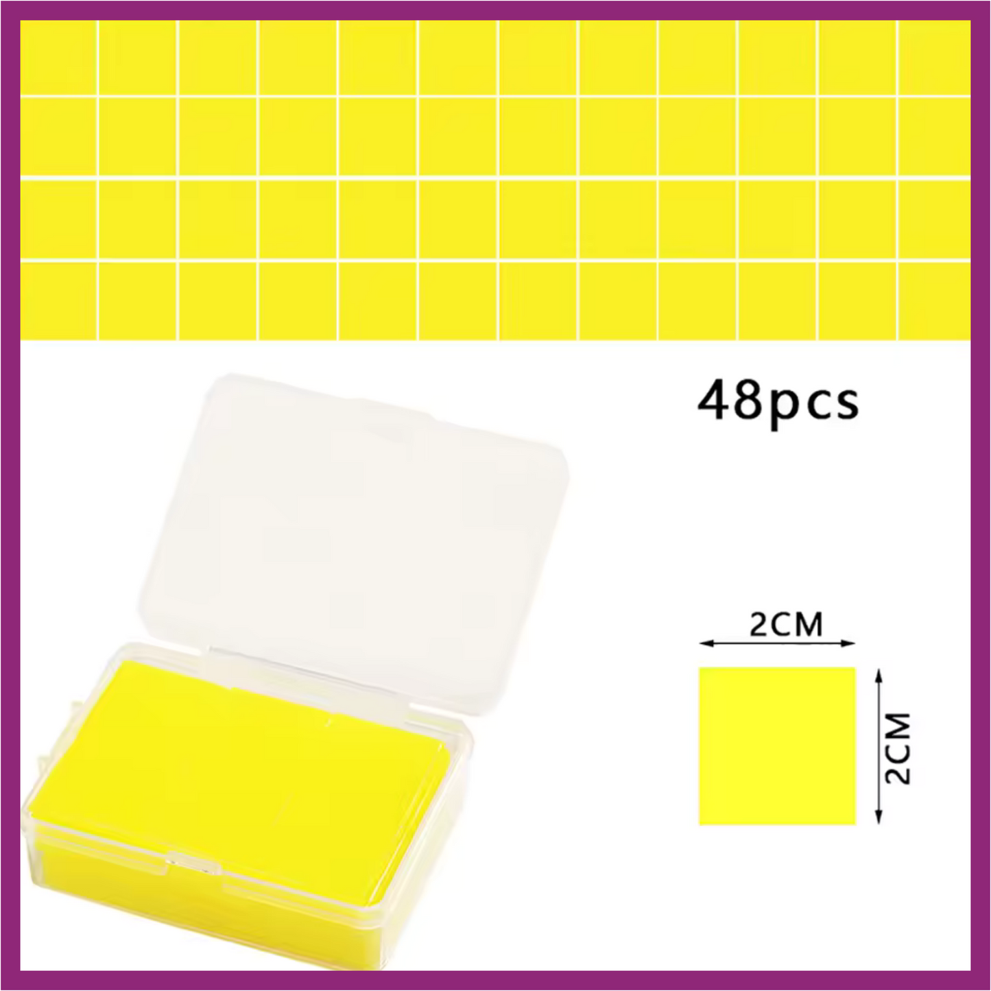 48 SQUARES OF WAX FOR DIAMOND PAINTING IN A CLEAR CASE