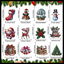 CHRISTMAS MIX WITH STOCKING KEYCHAINS DIAMOND PAINTING KIT - 12 SET