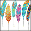6 SET FEATHER BOOKMARKS DIAMOND PAINTING KIT