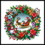 SANTA & REINDEER SLEIGH DIAMOND PAINTING KIT - PARTIAL/SPECIAL 12x12
