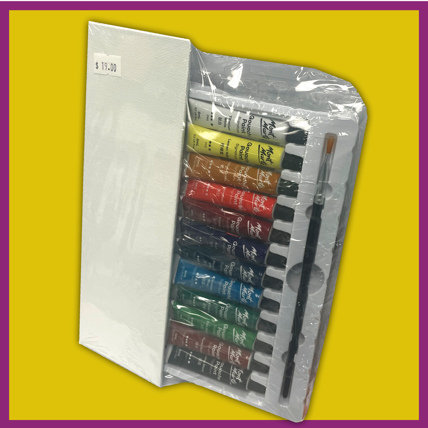 BUNDLE SET - GOUACHE PAINT & SMALL CANVAS PANELS