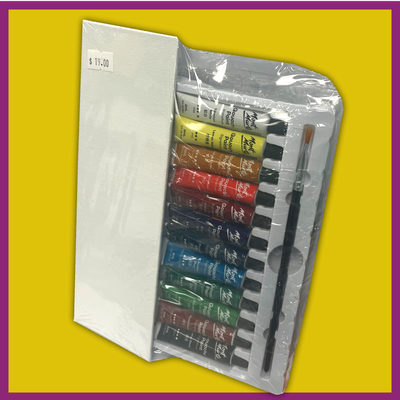 BUNDLE SET - GOUACHE PAINT & SMALL CANVAS PANELS