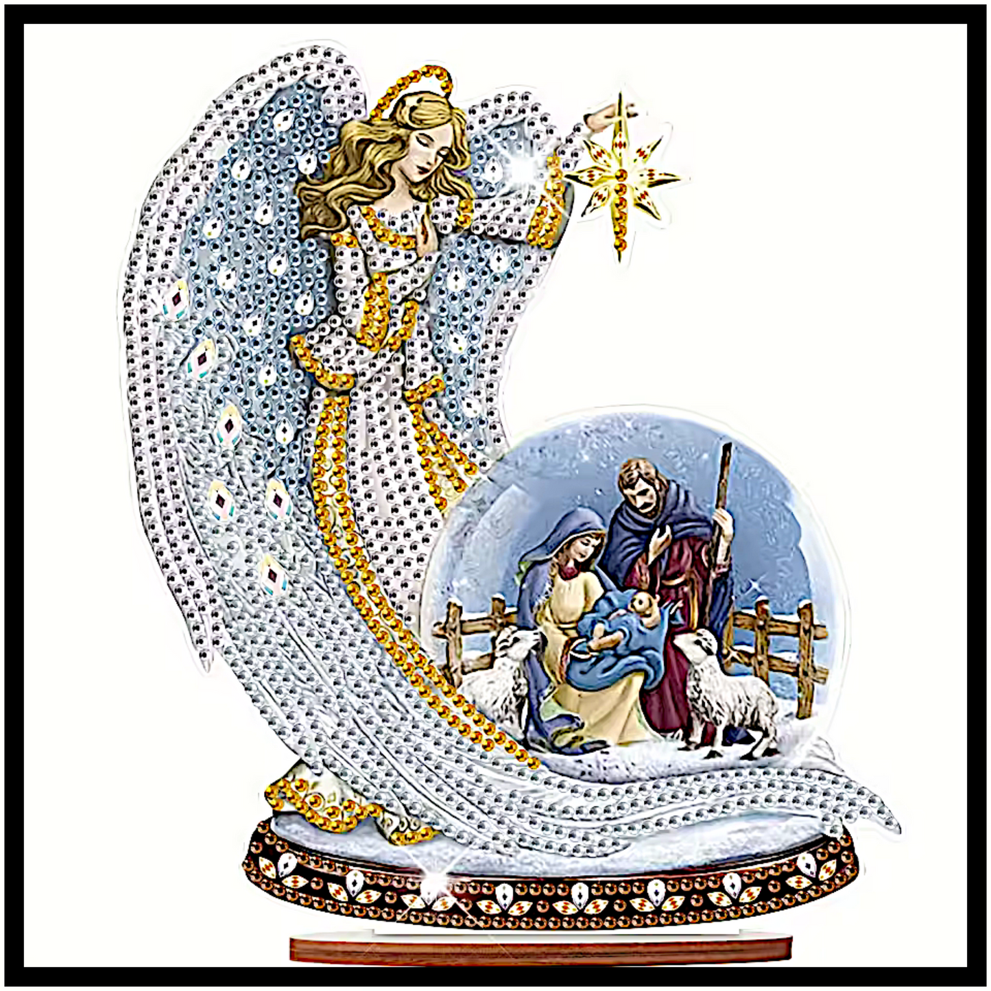 ANGEL & CHRISTMAS NATIVITY SCENE TABLETOP DIAMOND PAINTING KIT
