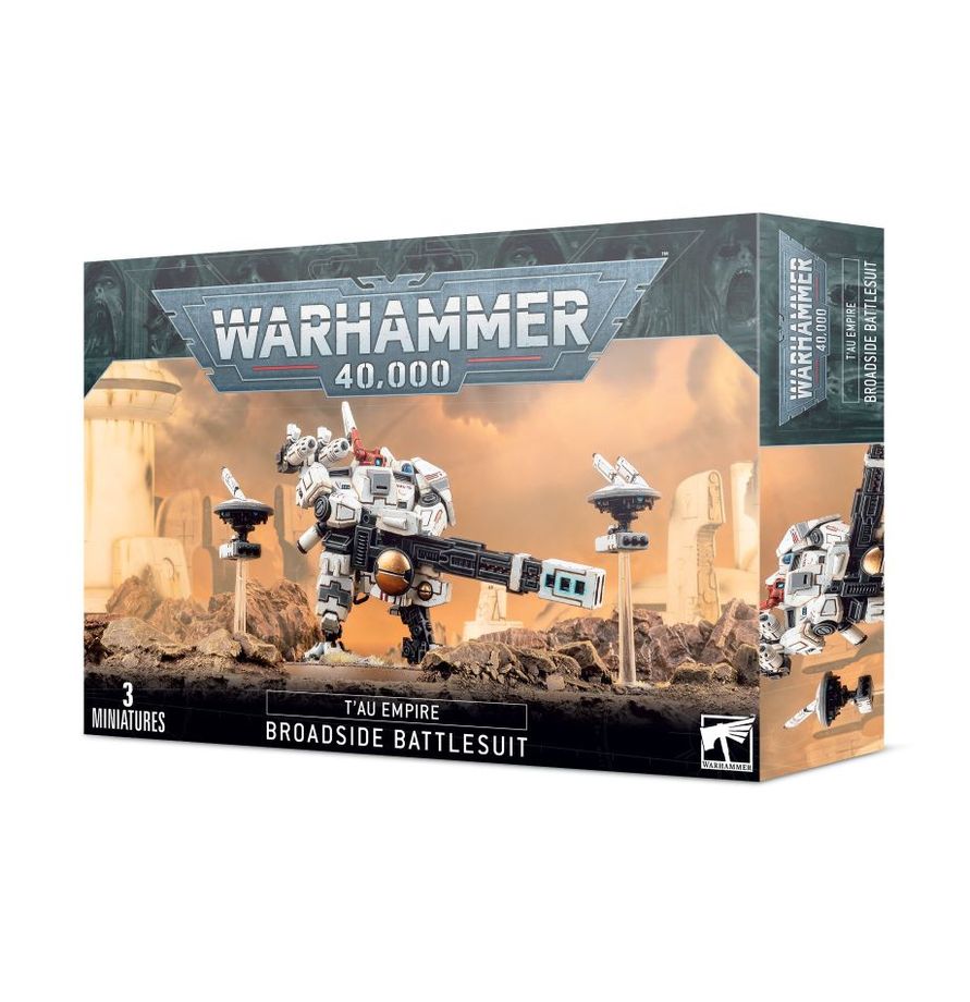 WARHAMMER 40,000: T'AU EMPIRE BROADSIDE BATTLESUIT, 3 MINIATURES/FIGURINES