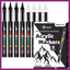 Flysea 8 Acrylic Paint Pens - 4 Black + 4 White