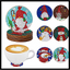 GNOME, SNOWMEN MIX COASTER SET DIAMOND PAINTING KIT - 6 SET