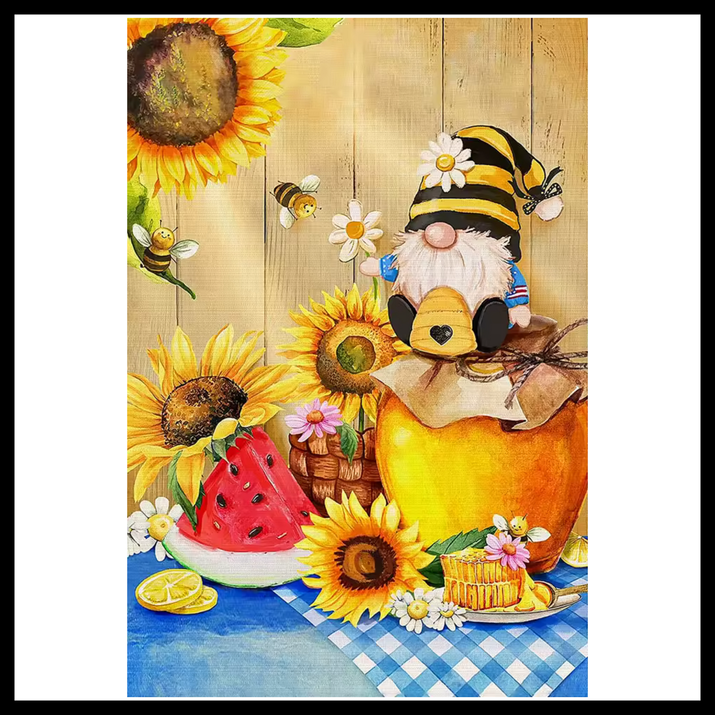 AUTUMN BEE GNOME DIAMOND PAINTING KIT - FULL SQUARE 12x16