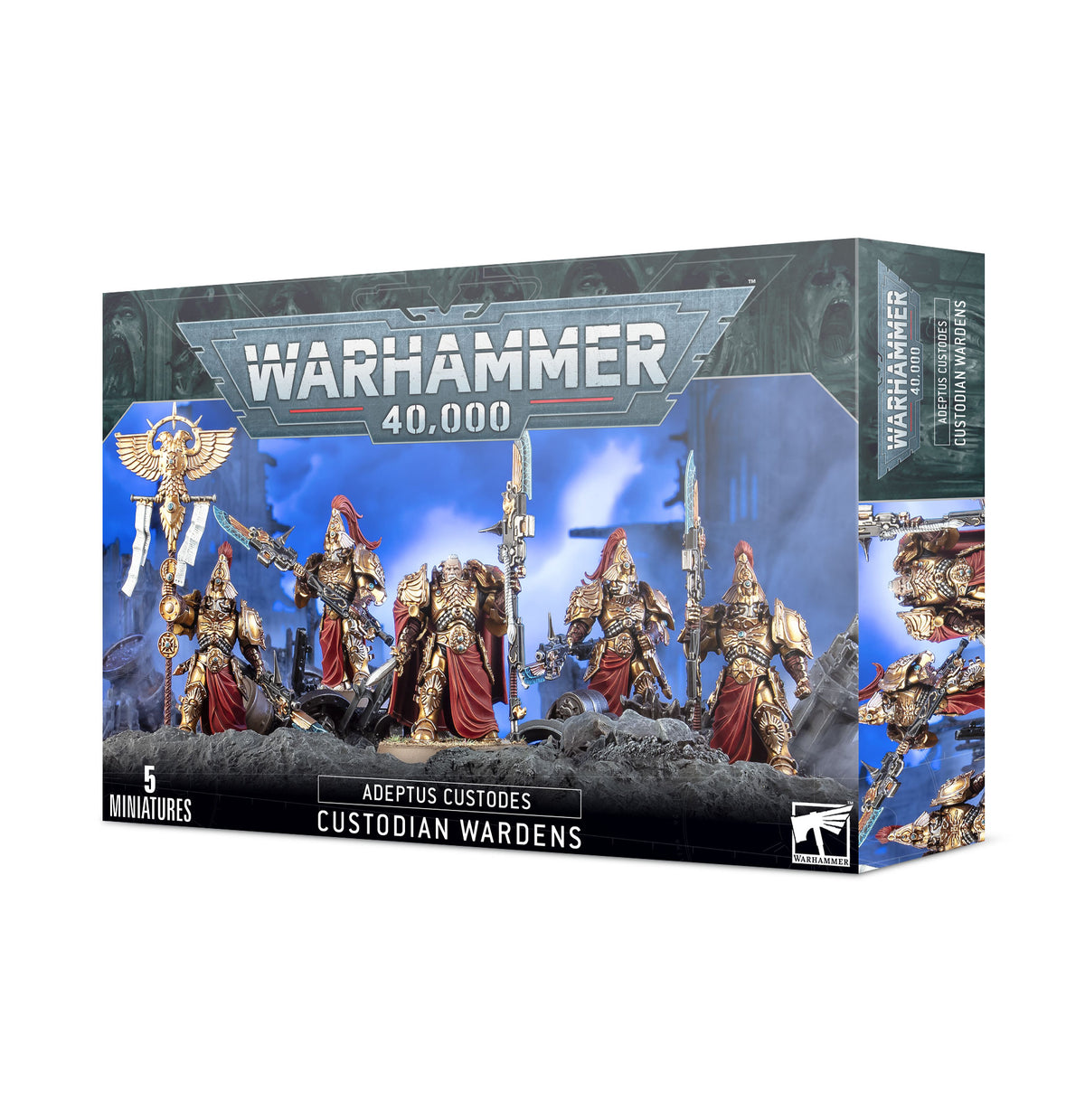WARHAMMER 40,000: ADEPTUS CUSTODES CUSTODIAN WARDENS, 5 MINIATURES/FIGURINES