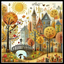 ORANGE NEIGHBORHOOD DIAMOND PAINTING KIT - PARTIAL/SPECIAL 12x12