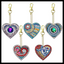 HEART KEYCHAINS DIAMOND PAINTING KIT - 5 KEYCHAINS