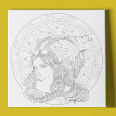 CAPRICORN WOMAN AND MANDALA