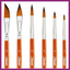 WATERCOLOR PAINTBRUSH SET OF 6 SQUIRREL HAIR BRUSHES