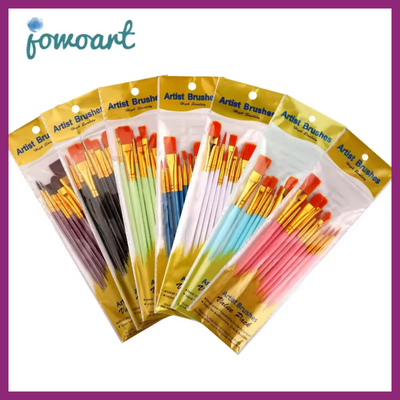 ARTIST'S BRUSHES VALUE PACK OF 10 - NYLON