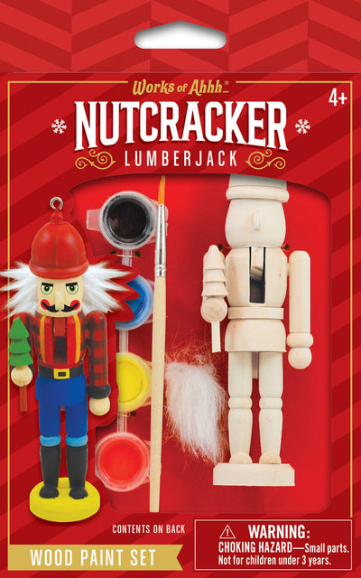 Nutcracker Lumberjack Ornament Wood Paint Kit