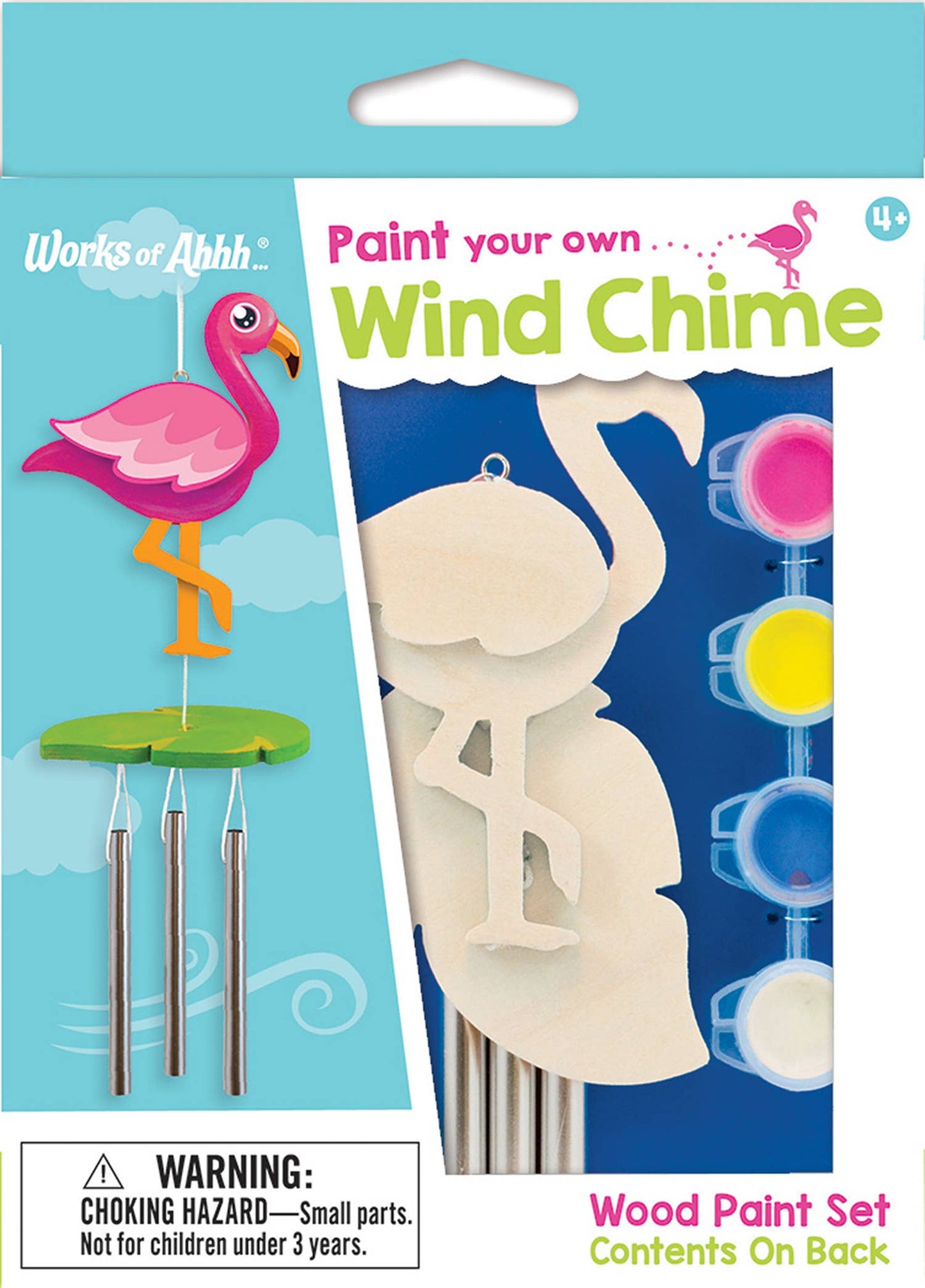 Flamingo Wind Chime Wood Paint Set