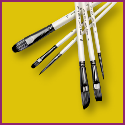 LONELY FINGER 6PC MIXED BRUSH SET - GRAY NYLON