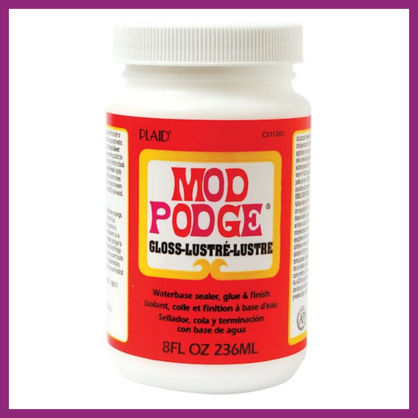 MOD PODGE GLUE, SEALER, FINISH - GLOSS 8OZ