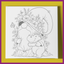 GNOME WITH BABY HIPPO PREDRAWN CANVAS PANEL