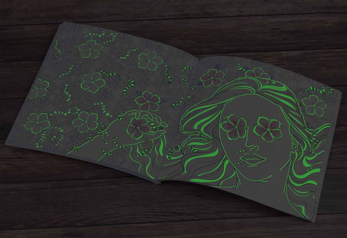 Horror Glow in the Dark Coloring Book