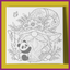 GNOME WITH BABY PANDA PREDRAWN CANVAS PANEL