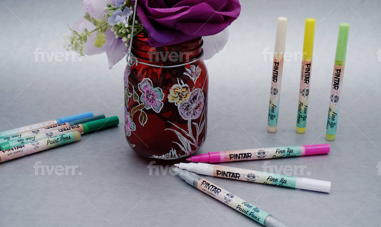 Pintar Acrylic Paint Markers - 26 Pack With 5 mm Tips