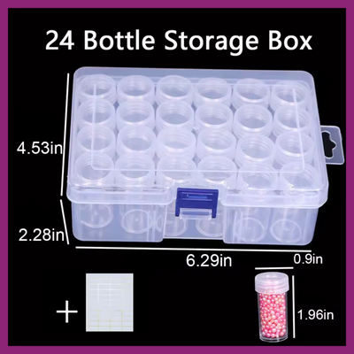 PLASTIC DIAMOND DRILL STORAGE CASE - 24 GRID CYLINDERS